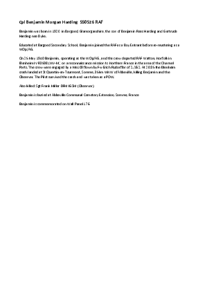 A preview of a PDF biography for Harding, Benjamin Morgan